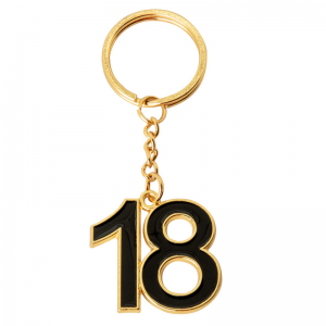 Porta chiavi diciotto anni oro e nero